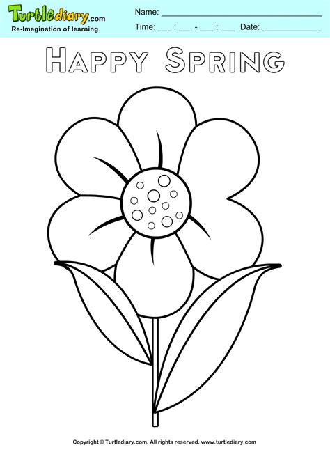 Spring Flower Coloring Sheets