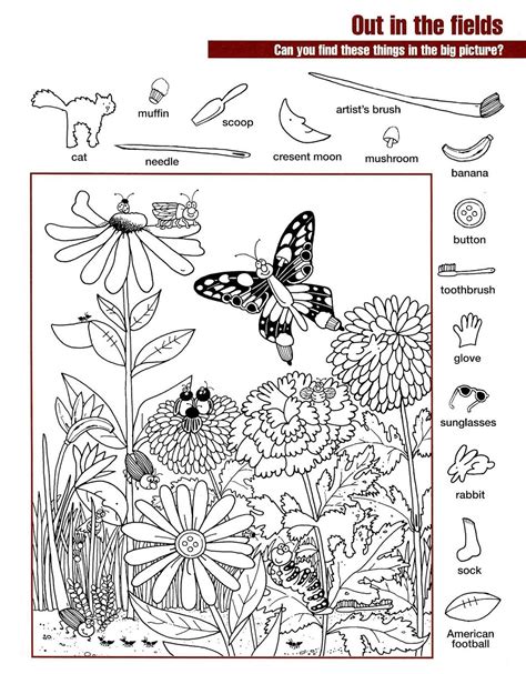 Spring Hidden Pictures Printable