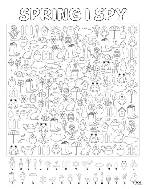 Spring I Spy Printable