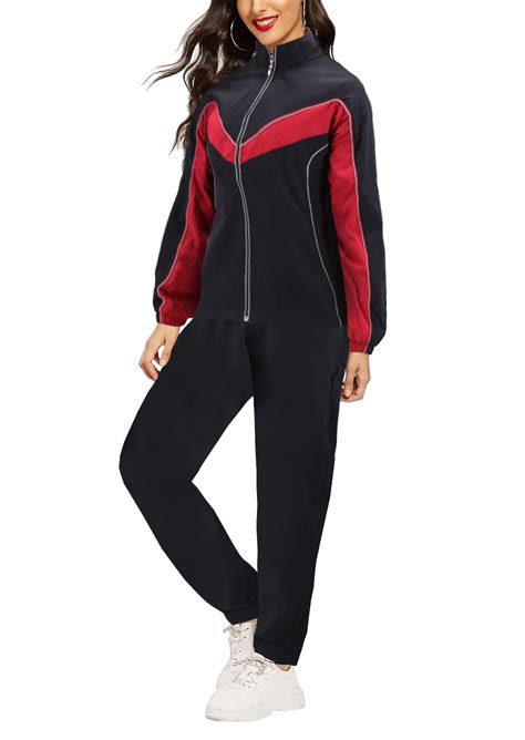 Choichic Jogging Suits for Women - Sweat Suits Set Zipper Hoodies  Sweatshirt + Wide Leg Slit Pants Tracksuit Set