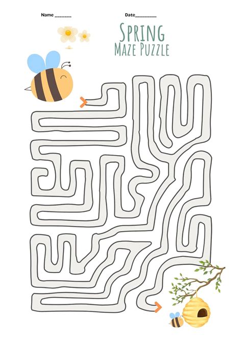 Spring Mazes & Worksheets Superstar Worksheets