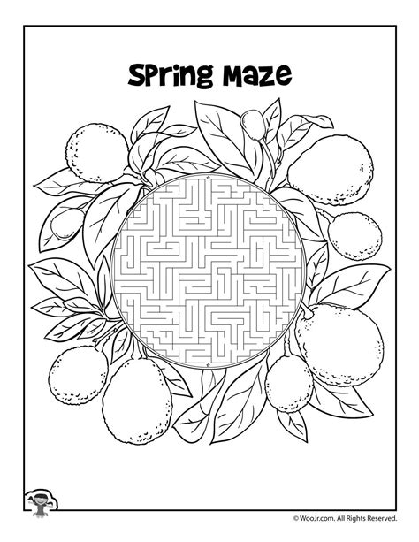 Spring Mazes Free Printable