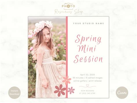 Spring Mini Session Template Spring Minis