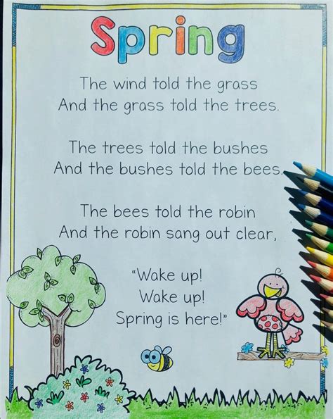Spring Poems for Preschool