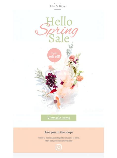 Spring Sale HTML Email Template Mail Designer Create HTML email