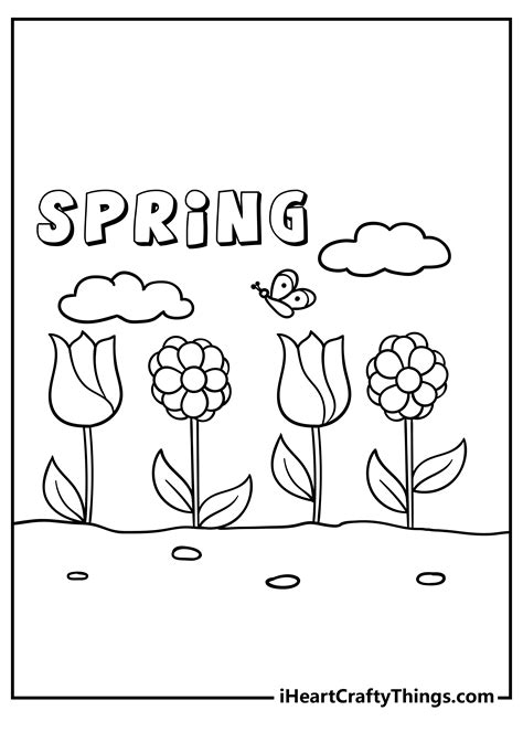 Spring Things Coloring Page
