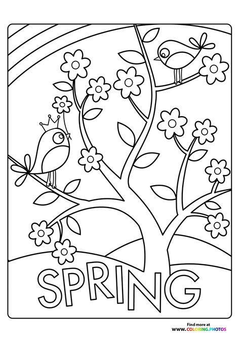 Spring Tree Coloring Pages