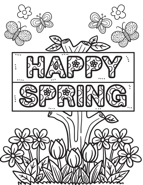 Spring Word Coloring Pages Spring Coloring Pages Coloring Pages For