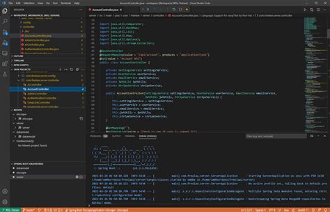 Spring boot project in VS Code How to use VS Code for