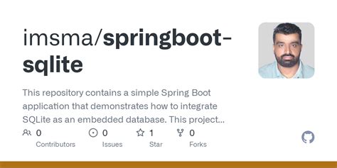 Spring boot sqlite github.  For small applications or development environments, I would ...