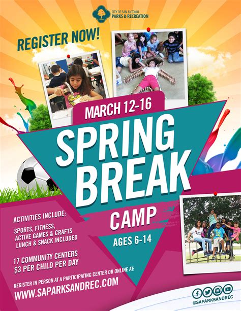 Spring break camp. Spring Break Camp. The Carrollton location of Xplor has a camp with flexible schedules for parents and fun activities for kids. Dates: March 9–13 Time: Call for details Ages: School age Fees: Call for details … 
