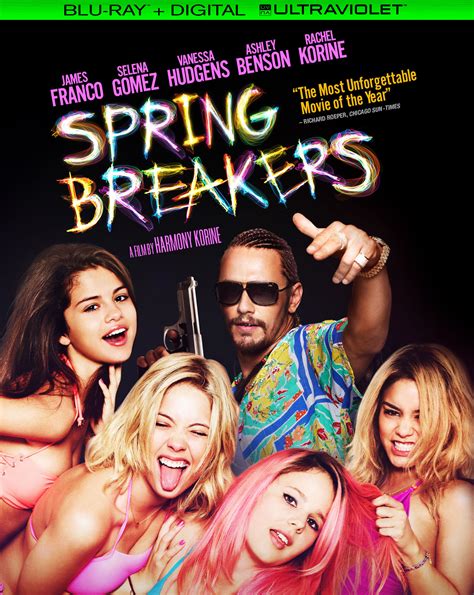 Spring breakers film wiki. Spring Breakers: Directed by Harmony Korine. With James Franco, Selena Gomez, Vanessa Hudgens, Ashley Benson. Four college girls hold up a restaurant in order to fund their spring break vacation. While partying, drinking, and taking drugs, they are arrested, only to be bailed out by a drug and arms dealer. Movie Info. 