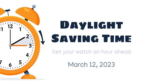 Spring forward into daylight saving time on March 12