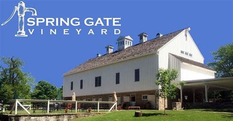 Spring gate winery. Specialties: From our Tasting Room, in a timeless Pennsylvania barn, to our beautiful grounds, including orchards, streams, courtyards and ornamental horse paddocks, Spring Gate Vineyard is a special place. Come for a visit, and enjoy a unique experience with us, for tastings, cafe, food, and live music. Established in 2014. Come experience our winery and vineyard. Spring Gate Vineyard is ... 