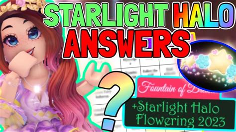 If you use my starcode GAMERGIRL, I will receive a commission from Roblox! Royale High Halo Answers Spring Halo 2022! Showing the halo answers for …. 