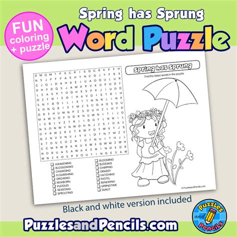 Spring has Sprung Word Search Puzzle Spring Wordsearch Made By Teachers