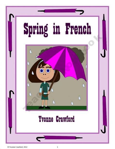 Spring in French is a booklet that focuses on the names of different