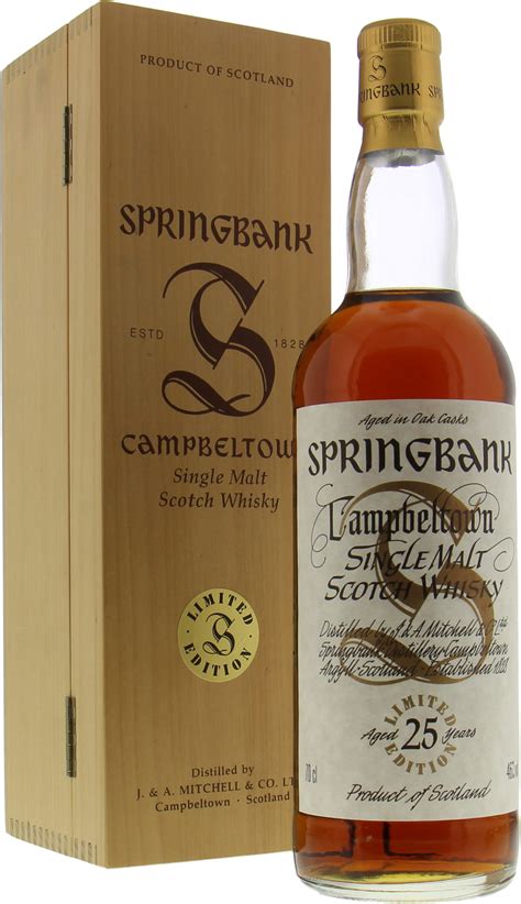 Springbank 25 Years Old Millennium Bottling Limited Edition 46% NV