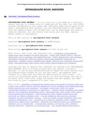 Springboard book answers.  We&rsquo;re here to guide you from where you are to where you dese...