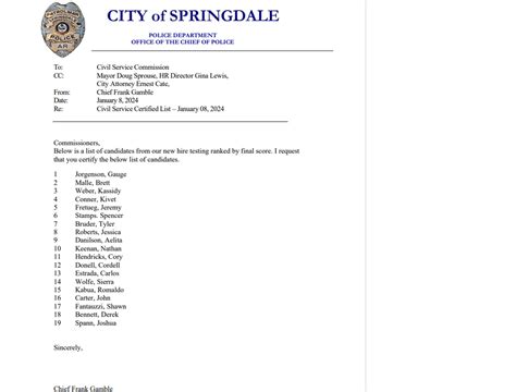 Springdale police department jail roster.  This information includes the inma...