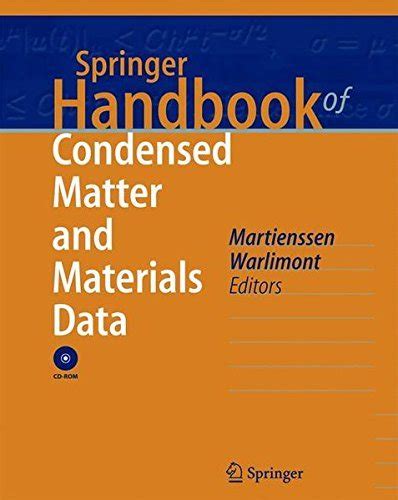Springer handbook of condensed matter and materials data springer handbook of condensed matter and materials data. - Rainer kriester. werkverzeichnis 1996 - 2002..