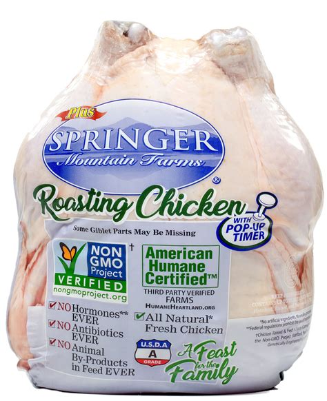 Springer mountain chicken. 150. Fat. 2g. Carbs. 4g. Protein. 29g. There are 150 calories in 1 breast (135 g) of Springer Mountain Farms Boneless Skinless Chicken Breast. Calorie breakdown: 12% fat, 11% carbs, 77% protein. 