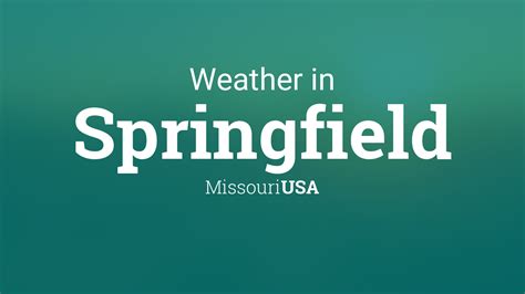 Springfield missouri 30 day weather forecast. Wed 8/30. 87° /66°. 20%. Low humidity with more sunshine than clouds. RealFeel® 89°. RealFeel Shade™ 84°. Max UV Index 7 High. Wind NNE 8 mph. 