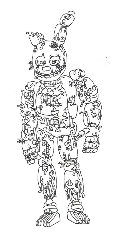 Springtrap Five Nights At Freddys Coloring Pages