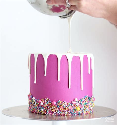 Sprinkle Drip Cake Tutorial Sugar & Sparrow