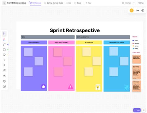 Sprint Retrospective Excel Template