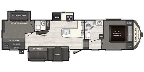 Sprinter fifth wheel floor plans. View 2020 Keystone Sprinter Limited (Fifth Wheel) RVs For Sale Help me find my perfect Keystone Sprinter Limited RV. Specifications Options. Price. MSRP. $63,806. 