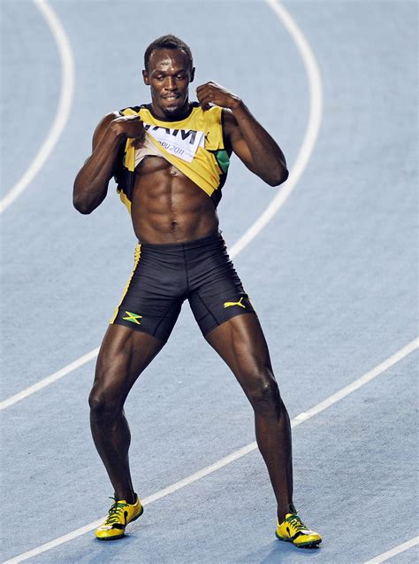 Sprinter usain bolt. Markus Schreiber. In the summer of 2009, during the World Championships in Athletics in Berlin, Jamaican sprinter Usain Bolt set a world record time of 9.58 seconds for the 100-meter dash—but he did so with a slight wind at his back. Now, a new analysis suggests that Bolt's time without the tailwind would still have been a record-setter. 