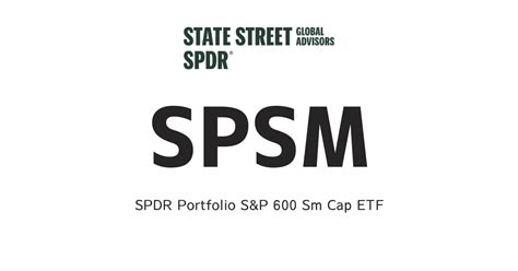 Oct 30, 2023 · SPSM is an SPDR ETF that invests in the S&P 600 Small Cap Index with an expense ratio of 0.03%. Small caps may outperform large caps over the next decade due to attractive valuations, higher ... . 