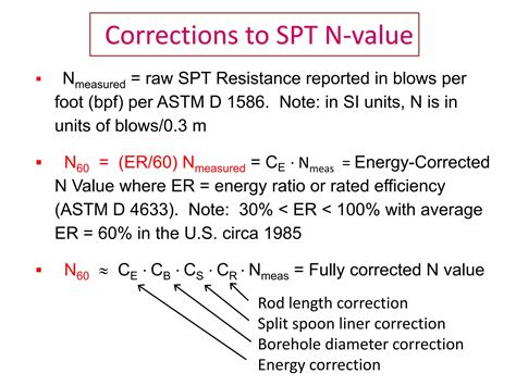 Spt corrections. 7.  Explanation Calculation Example: The The document discusses s...