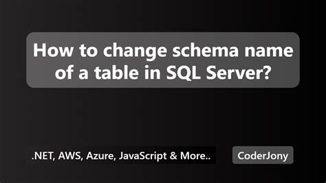 Sql Server Changing Table Name Matttroy