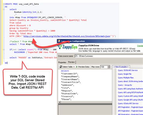 Sql call api json. .  ...