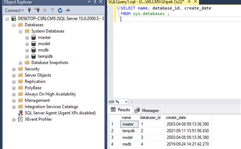 Sql server show all databases