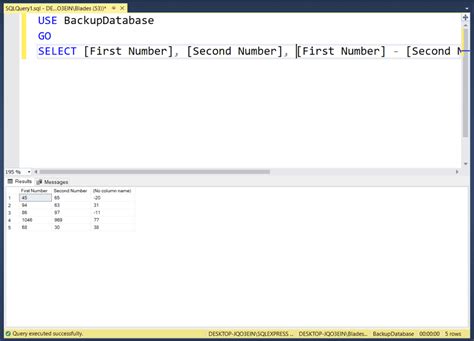 Sql subtract two values.  Sample Data Let's consider a sample table name...