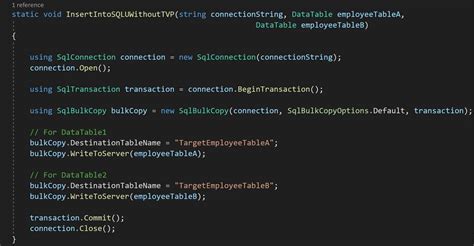 Sqlbulkcopy sql server.  There are other ways to load data into a SQL Server table (INSERT state...