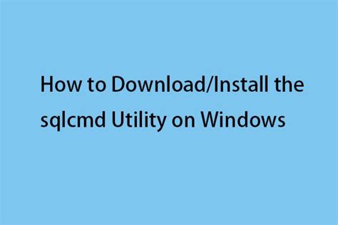 Sqlc install.  Jan 29, 2026 · Learn how to download, install, or find the sqlcmd util...