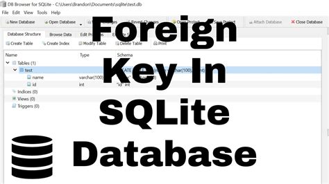 Sqlite create foreign key.  I have created my tables using SQLite database browser, but: ...