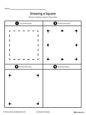 Square How to draw Square Learn to Draw Square Shapes for Kids