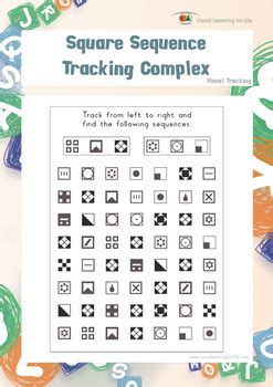 Square Sequence Tracking Complex Individual File Download Free Printable Visual Worksheets
