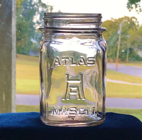 Farmhouse Square Atlas Mason Jar Clear Glass Fruit Canning w Glass lid. Opens in a new window or tab. Pre-Owned. $8.27. toysintheatticllc (1,463) 100%.