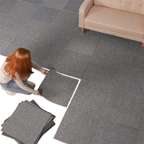 Square carpet tiles. A video explaining the difference between rolled or regular carpet and carpet tiles and the advantages of using carpet tiles and how to install them yourself. 
