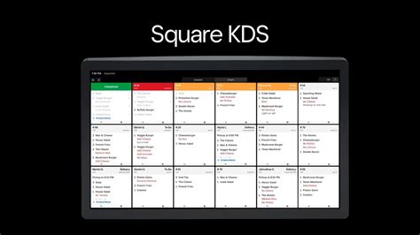  Square KDS es una aplicación de sistema de visualización para cocina que funciona en Android, y te permite ver, seguir y completar pedidos de manera digital en la parte no pública de tu negocio; reemplaza los pedidos tradicionales en papel y las impresoras de pedidos para cocina. Puedes comprar KDS en Android en la Tienda de Square. . 
