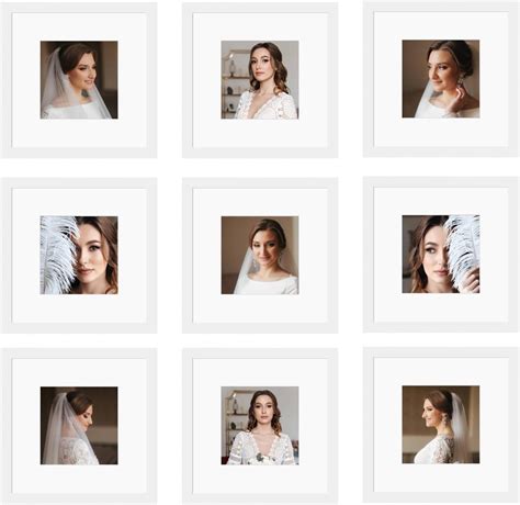 Square picture frames 10x10. . com 10x10 Picture Frame Set of 9, Display Pictures 8x8 ...