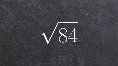 Square root of 84. "Squared" is often written as a little 2 like this: This says "4 Squared equals 16" (the little 2 means the number appears twice in multiplying, so 4×4=16). Square Root. A square root goes the other direction:. 3 squared is 9, so a square root of 9 is 3. It is like asking: 