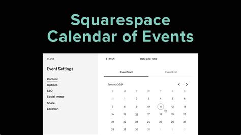 Squarespace Event Calendar Plugin