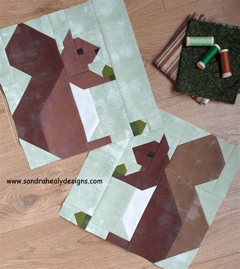 Squirrel Quilt Block Sandra Healy Designs Quilt Pattern Designer